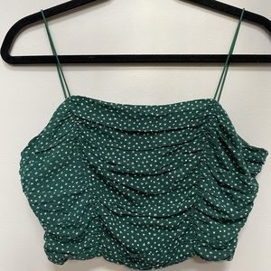 LA Hearts Cinched Cami Top Green Women's Small